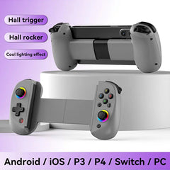 Choice D8-Grey Hot Sale BSP D8 RGB Tablet Controller Wireless Handle For Switch Game Bluetooth Stretching J