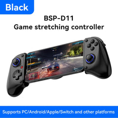 Black BSP-D11 Stretching Wireless Game Controller For SWITCH/Android/Apple IOS Tablet For PS3/PS4/XB