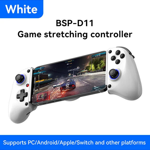 Choice WHITE BSP-D11 Stretching Wireless Game Controller For SWITCH/Android/Apple IOS Tablet For PS3/PS4/XB