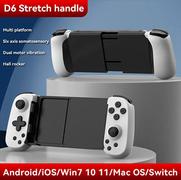 Choice D6-White Hot Sale BSP D8 RGB Tablet Controller Wireless Handle For Switch Game Bluetooth Stretching